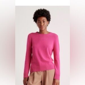 Quince hot pink cashmere sweater sz small